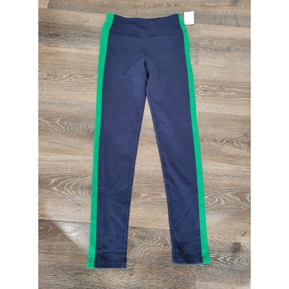 J. Crew Women's Leggings‎ XS Blue with Green Strip NWT #9 - Picture 1 of 4